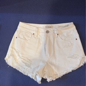 Women’s white high rise festival shorts